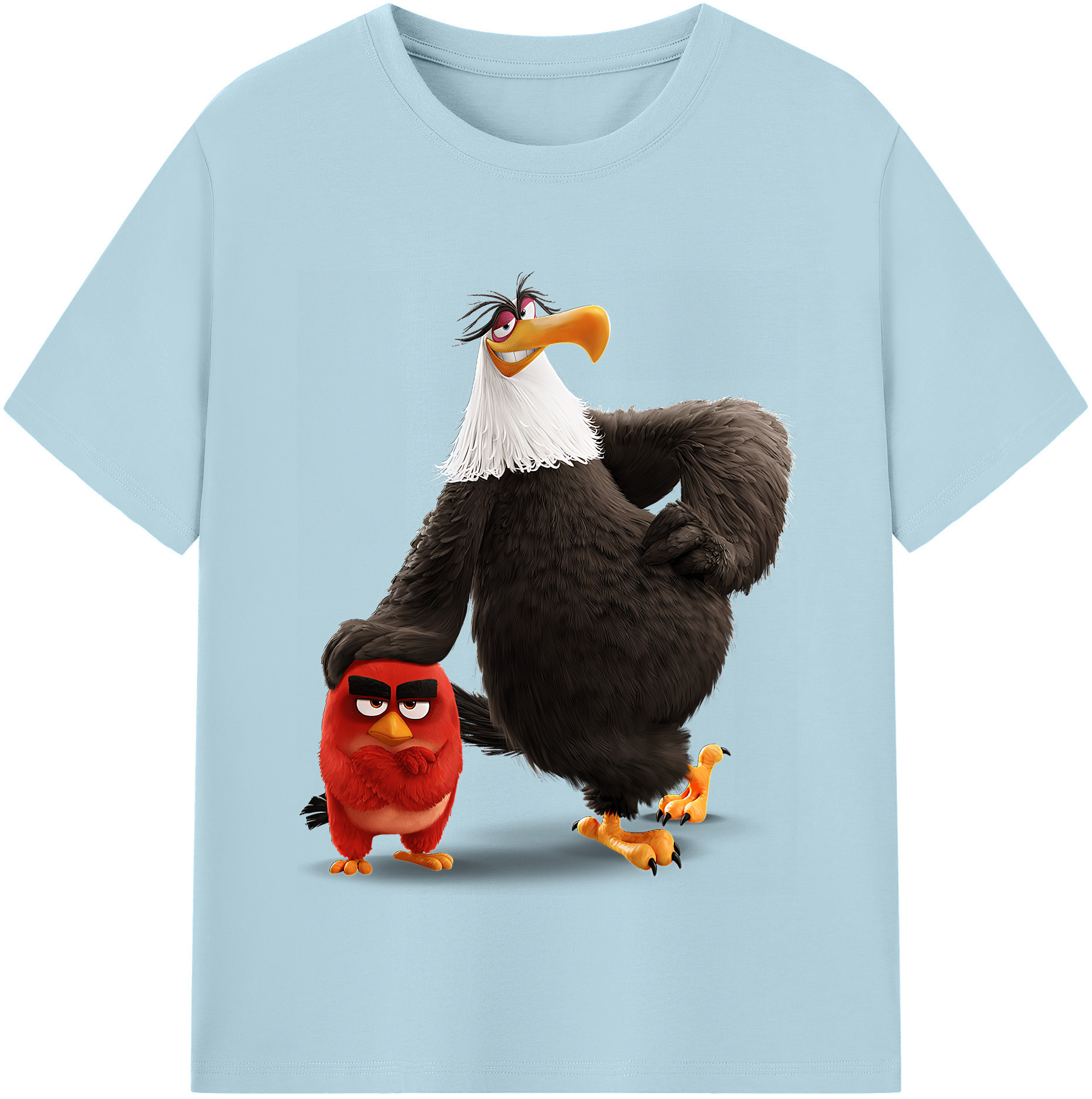 （画像用） Angry Birds アングリーバード 綿100％半袖Tシャツ（フロントプリント）